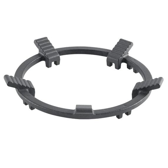 Anello di supporto antiscivolo per wok in ghisa con griglia antiscivolo per fornello a gas (nero)