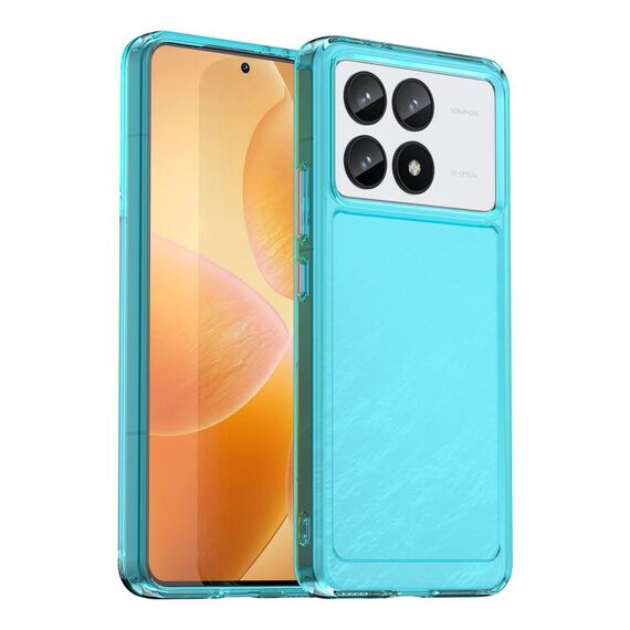 Per la custodia in TPU per Xiaomi Redmi K70 Pro Candy Series (blu trasparente)
