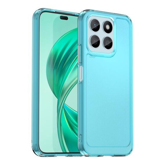 Custodia per telefono TPU per Honor X8b serie Candy (blu trasparente)