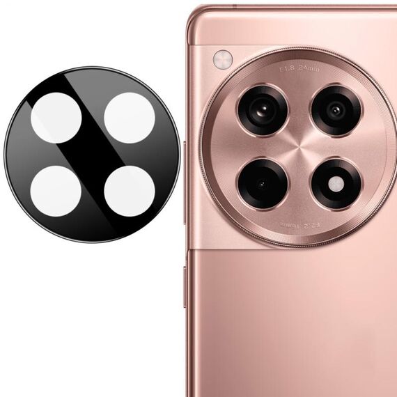 Per OnePlus Ace 3 5G / 12R 5G IMAK Pellicola in vetro per obiettivo fotocamera posteriore versione nera
