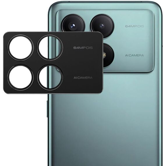 Per Xiaomi POCO X6 Pro 5G IMAK Custodia protettiva per obiettivo fotocamera in metallo