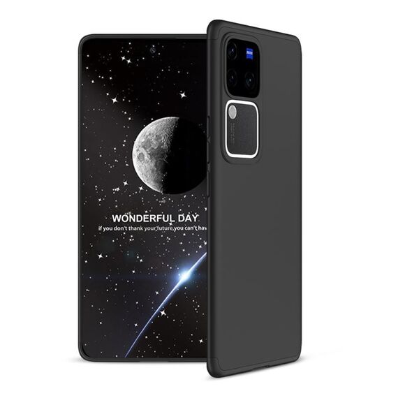 Per vivo V30 / V30 Pro 5G GKK Custodia per PC a copertura totale con giunzione a tre stadi (Nero)