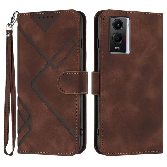 Per vivo Y55s 2023 5G/Y55 5G Global Line Modello Skin Feel Custodia in pelle per cellulare (caffè)