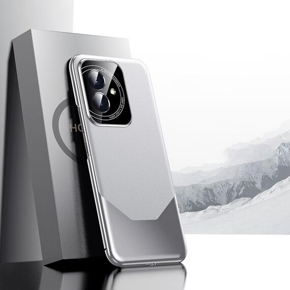Per Honor 100 Custodia elettrolitica imitazione Ultimate Design PC + pelle per telefono (argento)