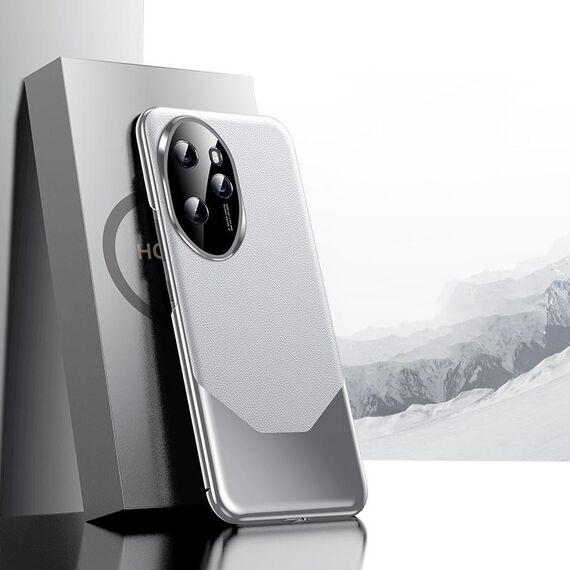Per Honor 100 Pro elettrolitico imitazione Ultimate Design PC + custodia per telefono in pelle (argento)