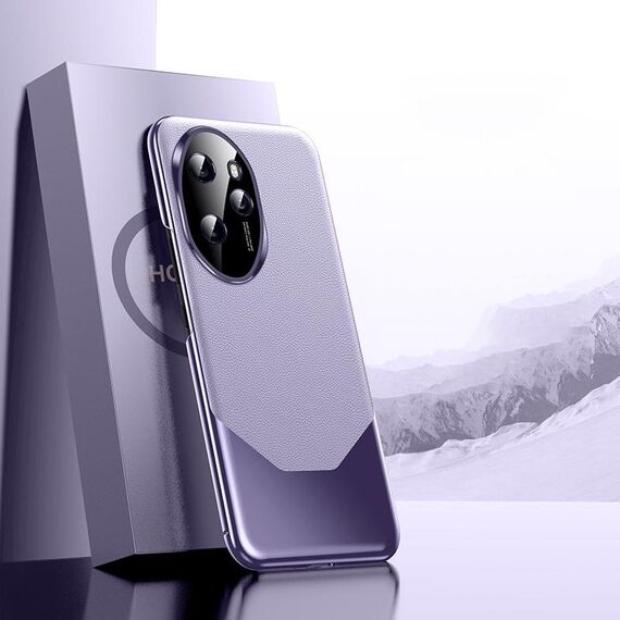 Per Honor 100 Pro elettrolitico imitazione Ultimate Design PC + custodia per telefono in pelle (viola)