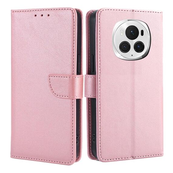 Per Honor Magic6 Pro Custodia per cellulare in pelle con fibbia in vitello (oro rosa)