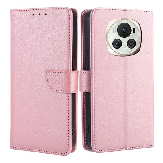 Per Honor Magic6 Custodia per cellulare in pelle con fibbia in vitello (oro rosa)