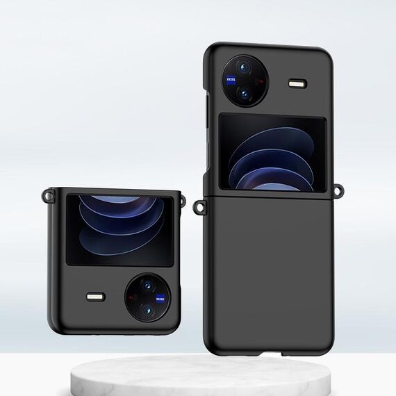 Custodia per telefono antiurto con copertura totale per PC per vivo X Flip Sfumatura di colore della pelle (Nero)