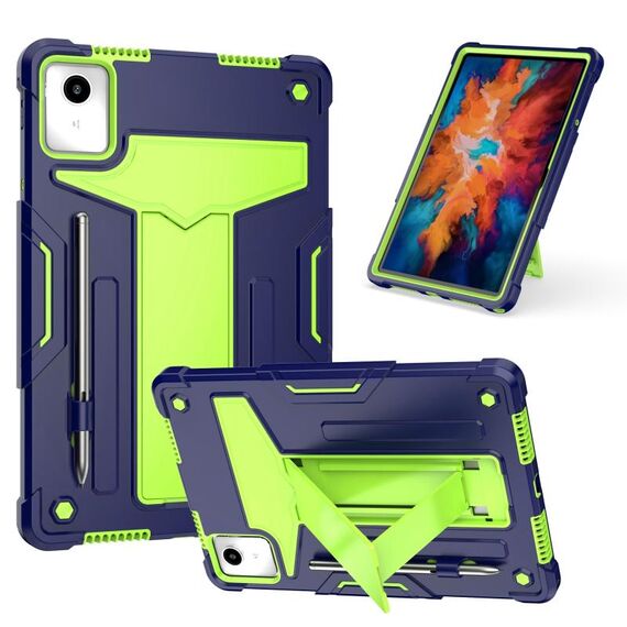 Custodia per tablet PC ibrida in silicone robot per Lenovo Tab M11/Xiaoxin Pad 11 2024 T (giallo blu scuro verde)