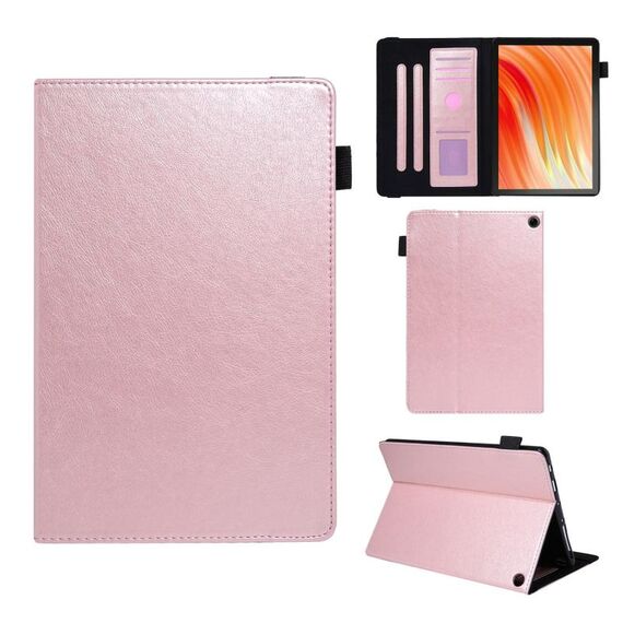 Custodia per tablet in pelle Smart serie straordinaria per Amazon Kindle Fire HD10 2021/2023 (oro rosa)