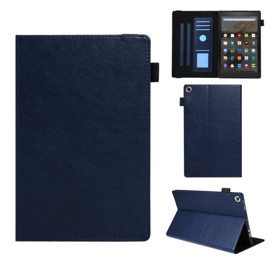 Custodia per tablet in pelle Smart serie straordinaria per Amazon Kindle Fire HD10 2017/2019 (blu reale)