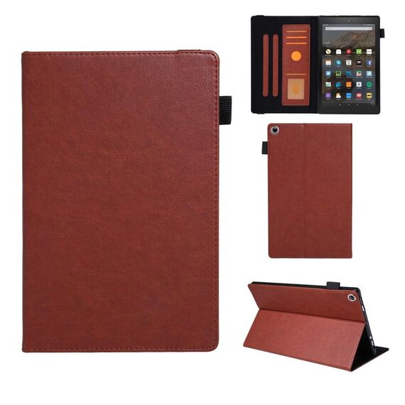 Custodia per tablet in pelle Smart serie straordinaria per Amazon Kindle Fire HD10 2017/2019 (marrone)