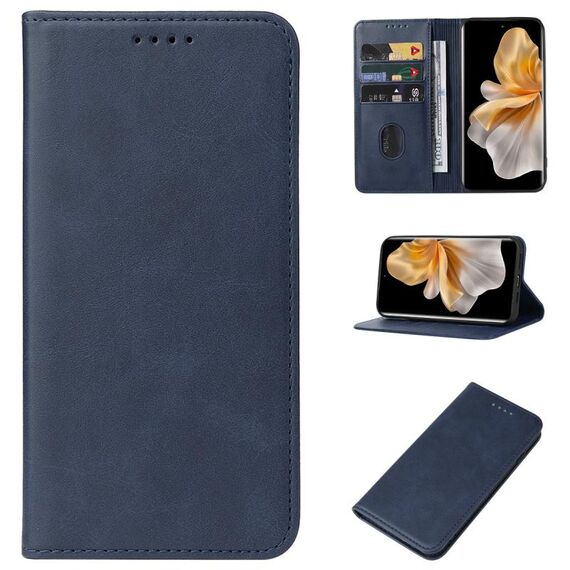 Custodia per telefono in pelle con chiusura magnetica per vivo S18 Pro (blu)
