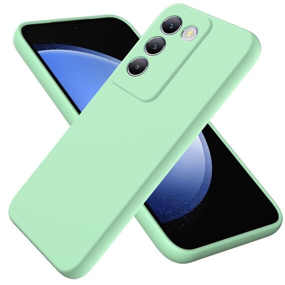 Per vivo Y100 IDN / T3 / Y200e Custodia protettiva a copertura totale antigoccia in silicone liquido tinta unita (verde)