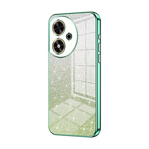 Custodia per telefono elettrolitico in polvere glitter sfumata per Honor Play 50 (verde)