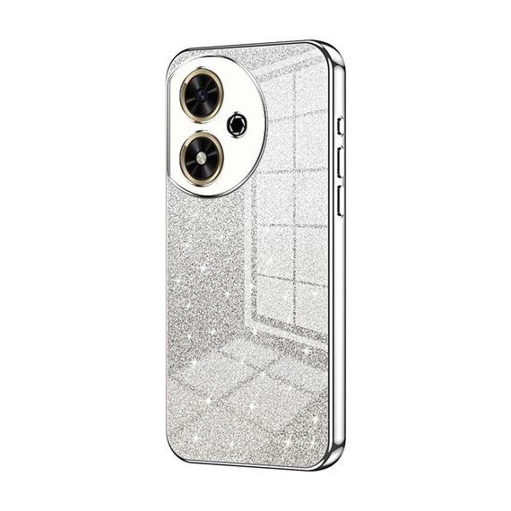 Custodia per telefono elettrolitico in polvere glitterata per Honor Play 50 (argento)