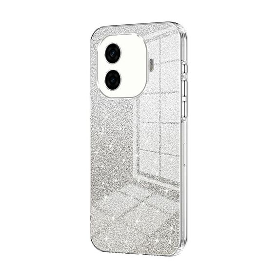 Per vivo iQOO Z9 Turbo Gradient Glitter Powder Custodia per telefono elettrolitico (trasparente)