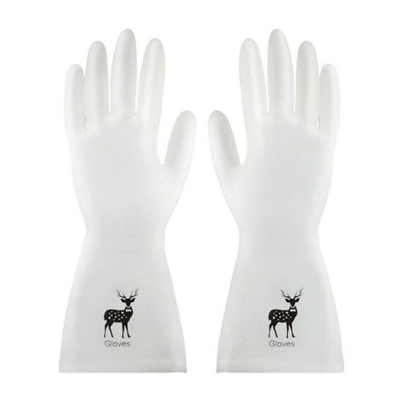 Guanti impermeabili per lavastoviglie da cucina Guanti per lavori domestici antiscivolo in PVC per uso domestico, taglia: M
