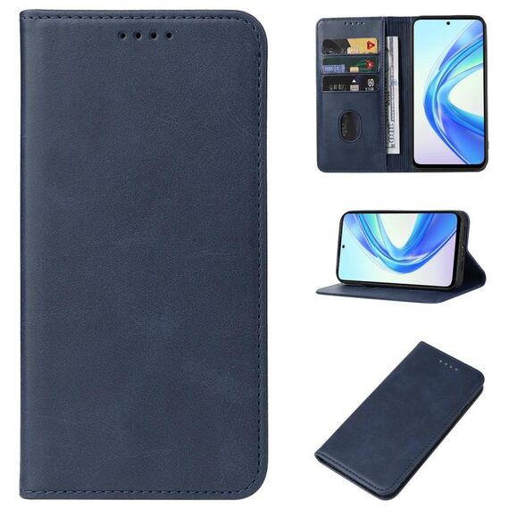 Custodia per telefono in pelle con chiusura magnetica per Honor X7b (blu)