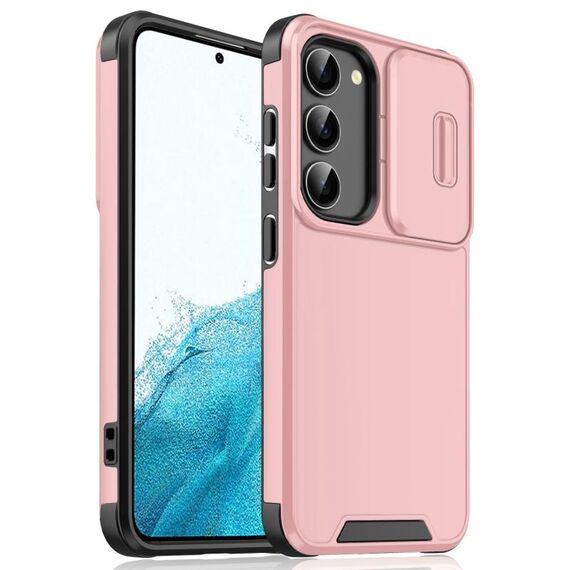 Custodia scorrevole Camshield TPU + PC per Samsung Galaxy S22 5G (rosa)
