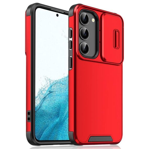 Per Samsung Galaxy S22+ 5G Camshield scorrevole TPU + custodia per telefono PC (rossa)