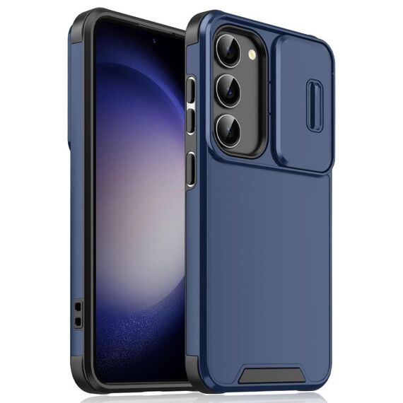 Per Samsung Galaxy S23 5G Custodia scorrevole Camshield TPU + PC (blu)