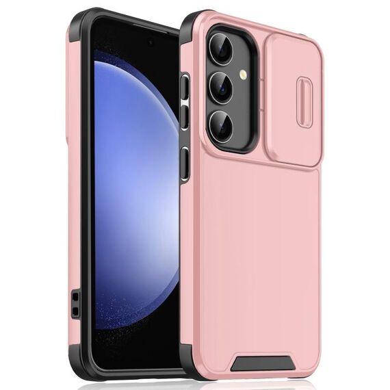 Per Samsung Galaxy S23 FE 5G Custodia scorrevole Camshield TPU + PC (rosa)