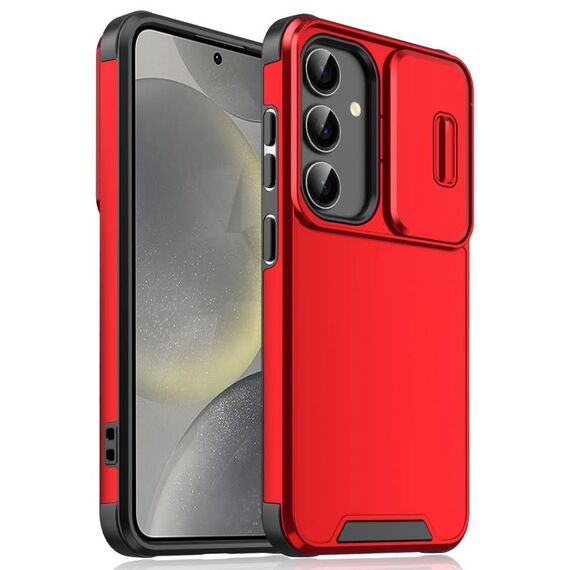 Per Samsung Galaxy S24+ 5G Camshield scorrevole TPU + custodia per telefono PC (rossa)