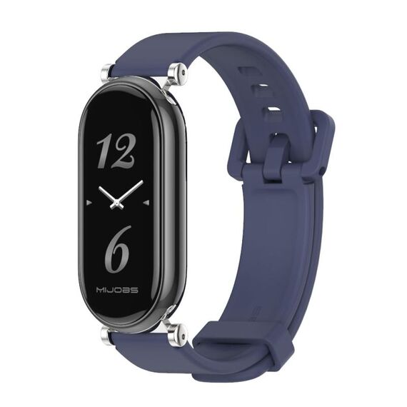 Per Xiaomi Mi Band 8 Mijobs GT4 cinturino in silicone traspirante (blu notte argento)