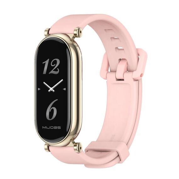 Per Xiaomi Mi Band 8 Mijobs GT4 cinturino in silicone traspirante (rosa oro chiaro)
