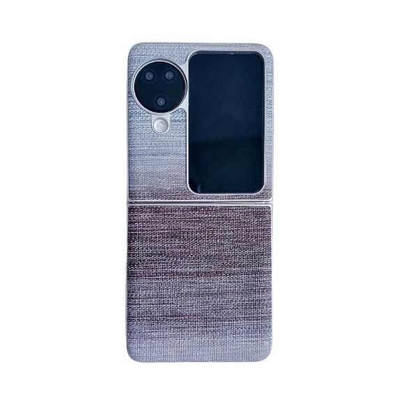 Per OPPO Find N3 Flip Illusory Color Custodia in pelle per PC con texture (blu)