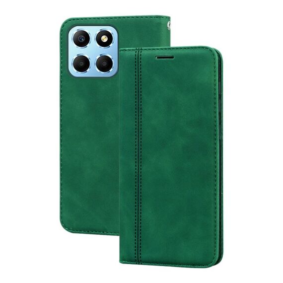 Custodia per telefono in PU con vibrazione orizzontale magnetica smerigliata per Honor X8a (verde)