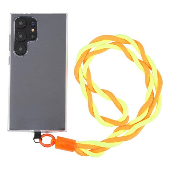 Cordino lungo universale anti-perdita per telefono cellulare (giallo arancione)
