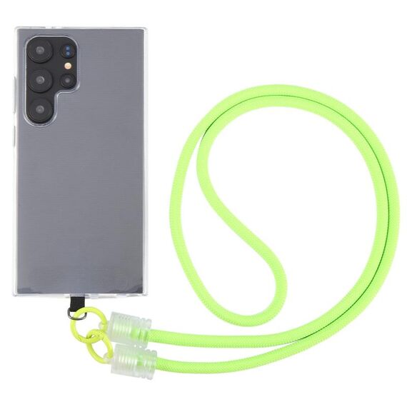 Cordino lungo a tracolla per telefono con fibbia trasparente e anti-smarrimento (verde)