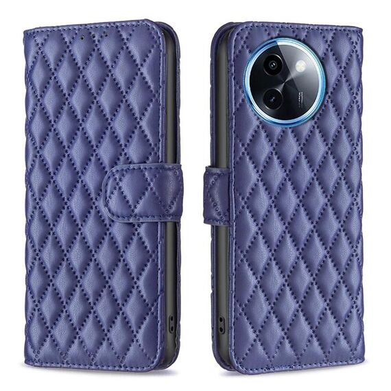 Per vivo Y200i 5G / Y38 5G Diamond Lattice Portafoglio Flip Custodia in pelle per telefono (Blu)
