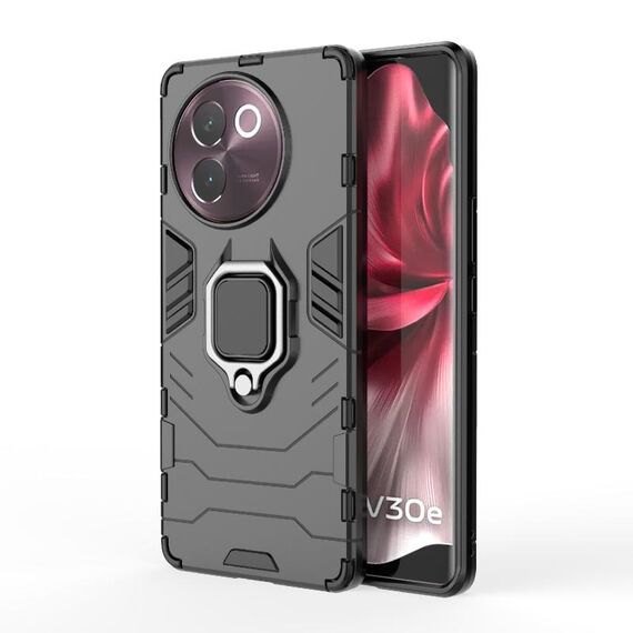 Per vivo V30E 5G antiurto PC + custodia per telefono con supporto in TPU (nero)
