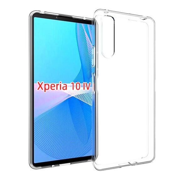 Per Sony Xperia 10 IV Custodia per telefono in TPU con texture impermeabile (trasparente)