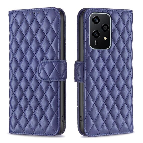 Per Honor 200 Lite Diamond Lattice Portafoglio Flip Custodia in pelle per telefono (Blu)