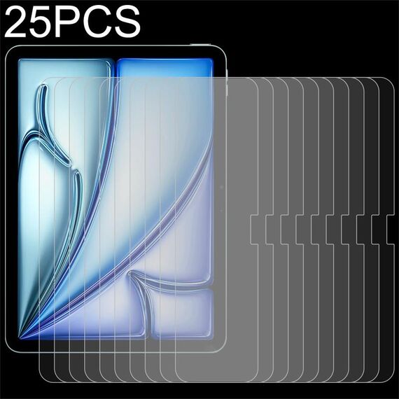Per iPad Air 11 2024 25 pezzi 0,26 mm 9H 2,5D pellicola in vetro temperato antideflagrante