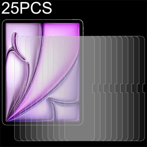Per iPad Air 13 2024 25 pezzi 0,26 mm 9H 2,5D pellicola in vetro temperato antideflagrante