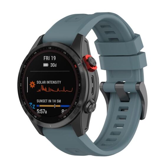 Per cinturino in silicone a sgancio rapido Garmin Fenix 7X 22mm (blu navy)