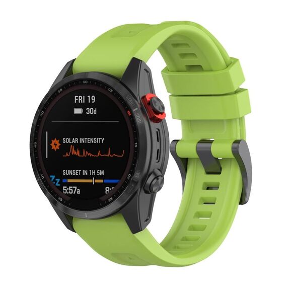Per cinturino in silicone a sgancio rapido Garmin Fenix ​​5X 26mm (verde)