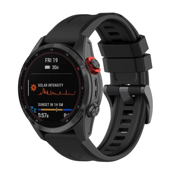 Per cinturino in silicone a sgancio rapido Garmin Fenix 5 da 26 mm (nero)