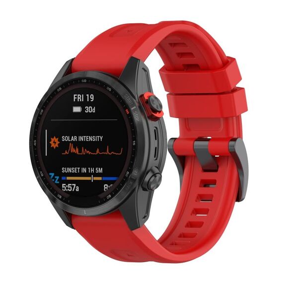 Per cinturino in silicone a sgancio rapido Garmin Fenix 5 da 26 mm (rosso)