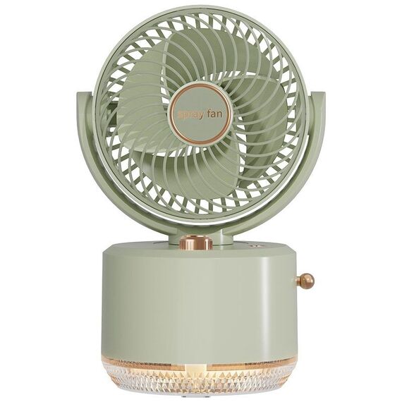 Raffreddatore di ricarica USB Ventola di condizionamento dell'aria Ventola di raffreddamento da tavolo Umidificatore oscillante(Verde)