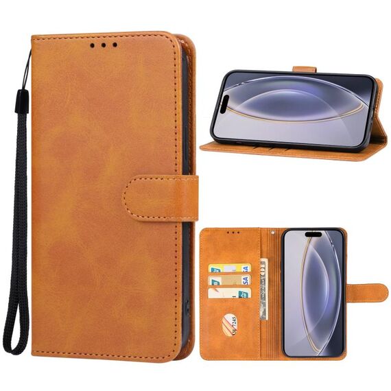 Custodia in pelle per iPhone 16 Pro (marrone)