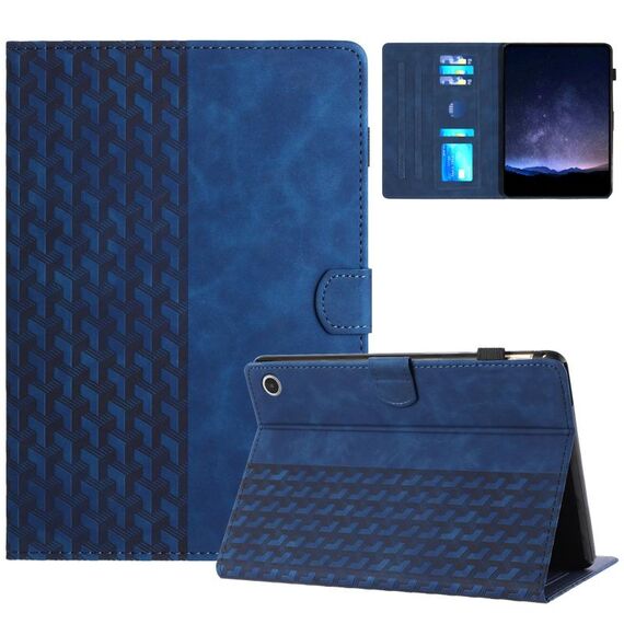 Custodia Smart Tablet in pelle goffrata per Amazon Fire Max 11 Building Blocks (blu)