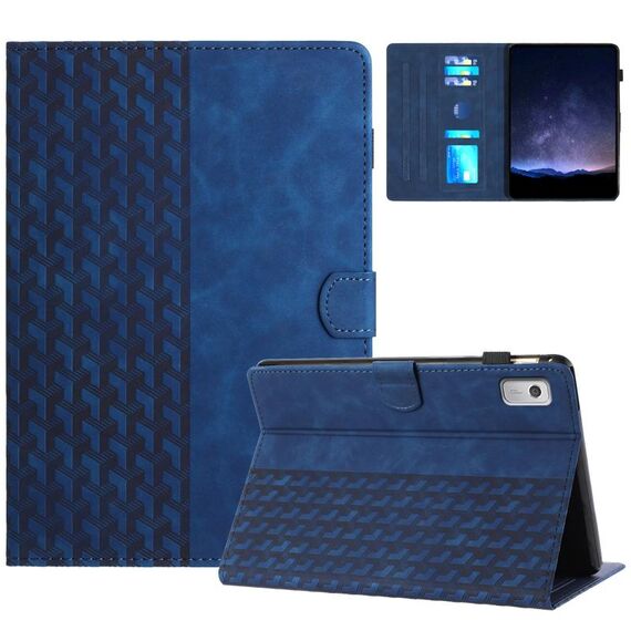 Custodia Smart Tablet in pelle goffrata per Lenovo Tab M9 Building Blocks (blu)