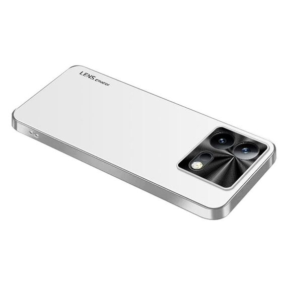 Per vivo iQOO Neo8 AG Custodia per telefono in acrilico galvanico satinato (bianco argento)